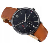  Shop Authentic Tommy Hilfiger Brooklyn Quartz Black Dial Brown Leather Strap Watch for Men - 1791510 - Luxxuri