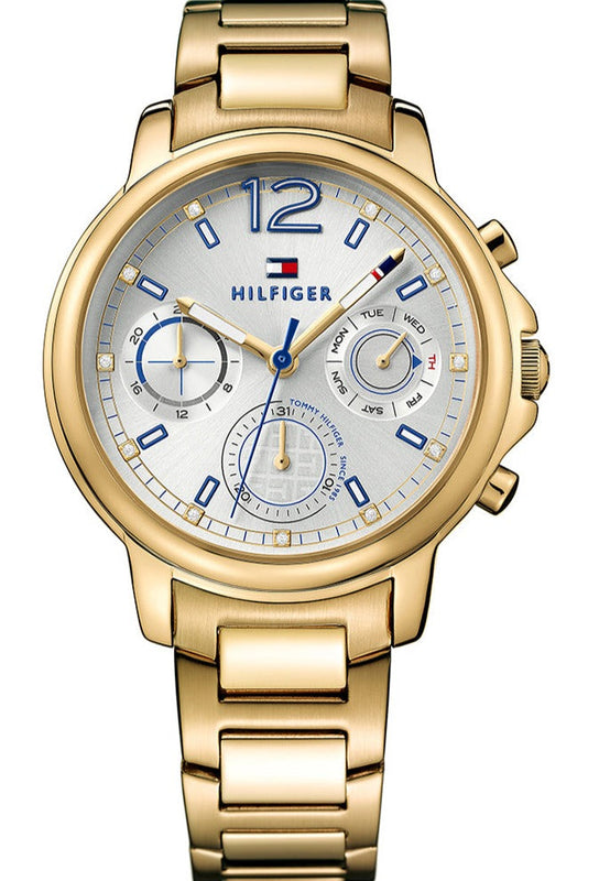  Shop Authentic Tommy Hilfiger Claudia White Dial Gold Steel Strap Watch for Women - 1781742 - Luxxuri
