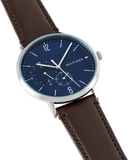  Shop Authentic Tommy Hilfiger Cooper Blue Dial Brown Leather Strap Watch for Men - 1791508 - Luxxuri