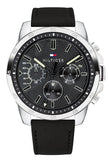  Shop Authentic Tommy Hilfiger Decker Black Dial Black Leather Strap Watch for Men - 1791563 - Luxxuri