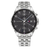  Shop Authentic Tommy Hilfiger West Quartz Black Dial Silver Steel Strap Watch For Men - 1791707 - Luxxuri