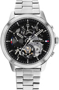  Shop Authentic Tommy Hilfiger Henry Chronograph Black Dial Silver Steel Strap Watch For Men - 1710477 - Luxxuri