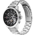  Shop Authentic Tommy Hilfiger Henry Chronograph Black Dial Silver Steel Strap Watch For Men - 1710477 - Luxxuri
