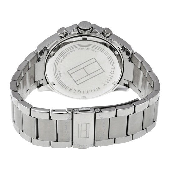 Shop Authentic Tommy Hilfiger Hudson Chronograph Quartz Brown Dial Silver Steel Strap Watch For Men - 1791229 - Luxxuri