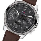  Shop Authentic Tommy Hilfiger Decker Grey Dial Brown Leather Strap Watch for Men - 1791562 - Luxxuri