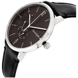  Shop Authentic Tommy Hilfiger Brooklyn Black Dial Black Leather Strap Watch for Men - 1791509 - Luxxuri