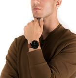  Shop Authentic Tommy Hilfiger James Quartz Black Dial Brown Leather Strap Watch For Men - 1791486 - Luxxuri