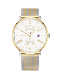  Shop Authentic Tommy Hilfiger Jenna Quartz White Dial Two Tone Mesh Bracelet Watch for Women  - 1782074 - Luxxuri