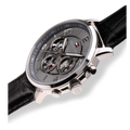 Tommy Hilfiger Keagan Quartz Grey Dial Black Leather Strap Watch for Men - 1791289