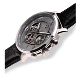  Shop Authentic Tommy Hilfiger Keagan Quartz Grey Dial Black Leather Strap Watch for Men - 1791289 - Luxxuri