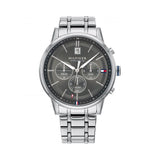  Shop Authentic Tommy Hilfiger Kyle Chronograph Grey Dial Silver Steel Strap Watch for Men - 1791632 - Luxxuri