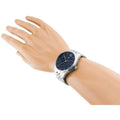  Shop Authentic Tommy Hilfiger Damon Chronograph Blue Dial Silver Steel Strap Watch for Men - 1791416 - Luxxuri