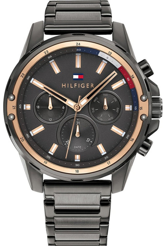  Shop Authentic Tommy Hilfiger Mason Grey Dial Grey Steel Strap Watch for Men - 1791790 - Luxxuri
