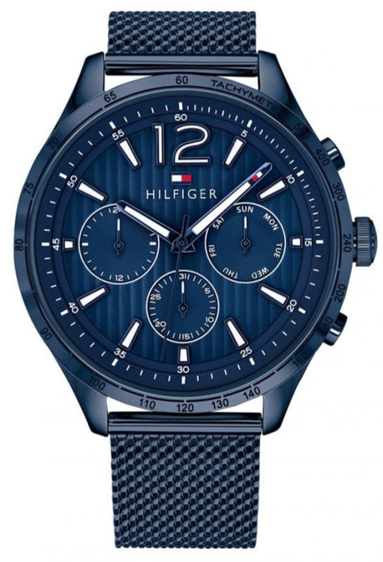  Shop Authentic Tommy Hilfiger Gavin Chronograph Blue Dial Blue Mesh Bracelet Watch for Men - 1791471 - Luxxuri