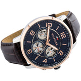  Shop Authentic Tommy Hilfiger Keagan Chronograph Blue Dial Brown Leather Strap Watch for Men - 1791290 - Luxxuri