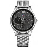  Shop Authentic Tommy Hilfiger Damon Quartz Chronograph Black Dial Silver Mesh Bracelet Watch for Men - 1791415 - Luxxuri