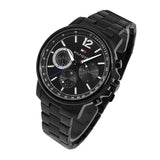  Shop Authentic Tommy Hilfiger London Chronograph Black Dial Black Steel Strap Watch for Men - 1791529 - Luxxuri