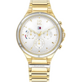  Shop Authentic Tommy Hilfiger Eve Chronograph Quartz White Dial Gold Steel Strap Watch For Women - 1782278 - Luxxuri