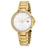  Shop Authentic Tommy Hilfiger Angela White Dial Gold Steel Strap Watch for Women - 1782128 - Luxxuri