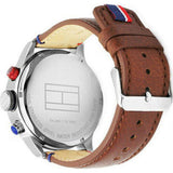  Shop Authentic Tommy Hilfiger Trent Quartz Blue Dial Brown Leather Strap Watch for Men - 1791066 - Luxxuri