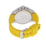  Shop Authentic Tommy Hilfiger Sports Multifunction Black Dial Yellow Rubber Strap Watch for Men - 1791144 - Luxxuri