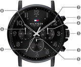  Shop Authentic Tommy Hilfiger Daniel Black Dial Black Steel Strap Watch for Men - 1710383 - Luxxuri
