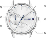  Shop Authentic Tommy Hilfiger Brooke Silver Dial Blue Leather Strap Watch for Women - 1782023 - Luxxuri