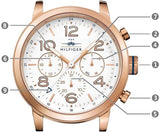  Shop Authentic Tommy Hilfiger Jake Multifunction White Dial Black Leather Strap Watch for Men - 1791236 - Luxxuri