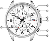  Shop Authentic Tommy Hilfiger Dean Chronograph White Dial Silver Mesh Bracelet Watch for Men - 1791277 - Luxxuri