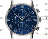  Shop Authentic Tommy Hilfiger Kane Quartz Blue Dial Black Steel Strap Watch for Men - 1791456 - Luxxuri