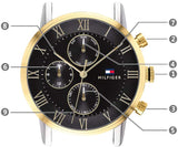  Shop Authentic Tommy Hilfiger Analog Black Dial Two Tone Steel Strap Watch for Men - 1791539 - Luxxuri