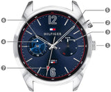 Shop Authentic Tommy Hilfiger Deacan Blue Dial Silver Steel Strap Watch for Men - 1791551 - Luxxuri