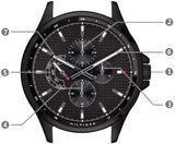  Shop Authentic Tommy Hilfiger Shawn Quartz Black Dial Black Steel Strap Watch for Men - 1791611 - Luxxuri