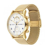  Shop Authentic Tommy Hilfiger Kane White Dial Gold Mesh Bracelet Watch for Men - 1710403 - Luxxuri