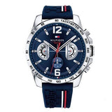  Shop Authentic Tommy Hilfiger Decker Blue Dial Blue Rubber Strap Watch for Men - 1791476 - Luxxuri