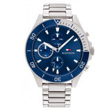  Shop Authentic Tommy Hilfiger Larson Chronograph Blue Dial Silver Steel Strap Watch For Men - 1791917 - Luxxuri