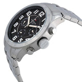  Shop Authentic Tommy Hilfiger Trent Chronograph Black Dial Silver Steel Strap Watch for Men - 1791054 - Luxxuri