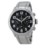  Shop Authentic Tommy Hilfiger Trent Chronograph Black Dial Silver Steel Strap Watch for Men - 1791054 - Luxxuri