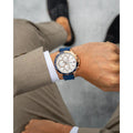  Shop Authentic Tommy Hilfiger Bank Multifunction Quartz White Dial Blue Rubber Strap Watch for Men - 1791778 - Luxxuri