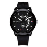  Shop Authentic Tommy Hilfiger Denim Quartz Black Dial Black Rubber Strap Watch for Men - 1791483 - Luxxuri