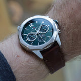 Shop Authentic Tommy Hilfiger Lars Chronograph Green Dial Brown Leather Strap Watch For Men - 1792064 - Luxxuri