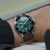  Shop Authentic Tommy Hilfiger Larson Chronograph Green Dial Brown Leather Strap Watch For Men - 1791983 - Luxxuri