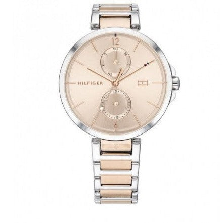  Shop Authentic Tommy Hilfiger Angela Chronograph Pink Dial Two Tone Steel Strap Watch for Women - 1782127 - Luxxuri