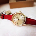  Shop Authentic Burberry The Classic Gold Dial Red Leather Strap Watch for Women - BU10102 - Luxxuri