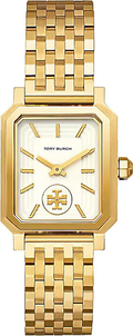 Tory Burch Robinson White Dial Gold Steel Strap Watch for Women - TBW1500