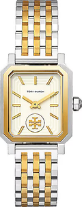 Tory Burch Robinson White Dial Two Tone Steel Strap Watch for Women - TBW1501