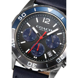 Coach Kent Grey Dial Blue Leather Strap Watch for Men - 14602558
