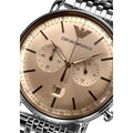  Shop Authentic Emporio Armani Aviator Chronograph Beige Dial Silver Steel Strap Watch For Men - AR11239 - Luxxuri