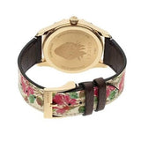  Shop Authentic Gucci G Timeless Floral Gold Dial White Leather Strap Watch For Women - YA1264084 - Luxxuri