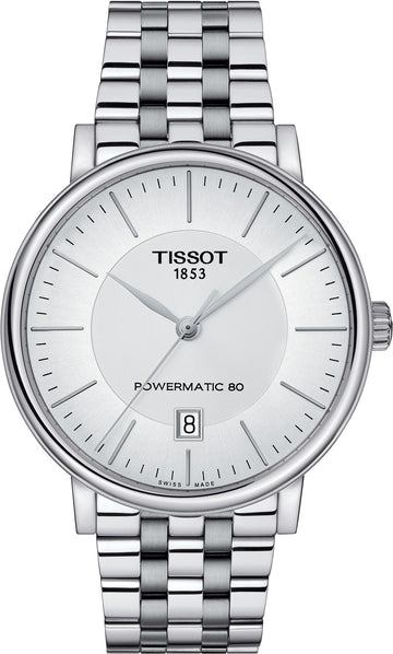  Shop Authentic Tissot T Classic Carson Premium Powermatic 80 White Dial Silver Steel Strap Watch For Men - T122.407.11.031.00 - Luxxuri